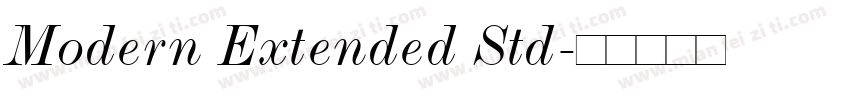 Modern Extended Std字体转换